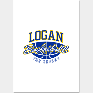 Logan Basketball The Legend Custom Player Your Name Posters and Art